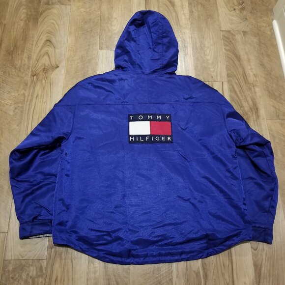 VTG Tommy Hilfiger Jacket Big Flag Deck Embroidered Racing XXL Sailing Grail - Picture 7 of 16